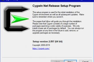 Cygwin installation dialogue box